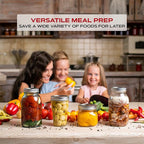 FORJARS - Canning Lids Regular Mouth, 100-Pack – Create Airtight Seals on Mason Jars to Preserve Food for Meal Prep & Food Storage – 2.7 In. Steel Lids with Silicone Seals – Canning Supplies