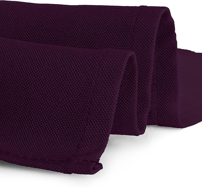 Gee Di Moda Rectangle Tablecloth - 60 x 126 Inch Eggplant Table Cloth for 8 Foot Rectangle Tables - Heavy Duty Washable Fabric - for Holiday Party, Dinner, Weddings, Baby Shower & Events