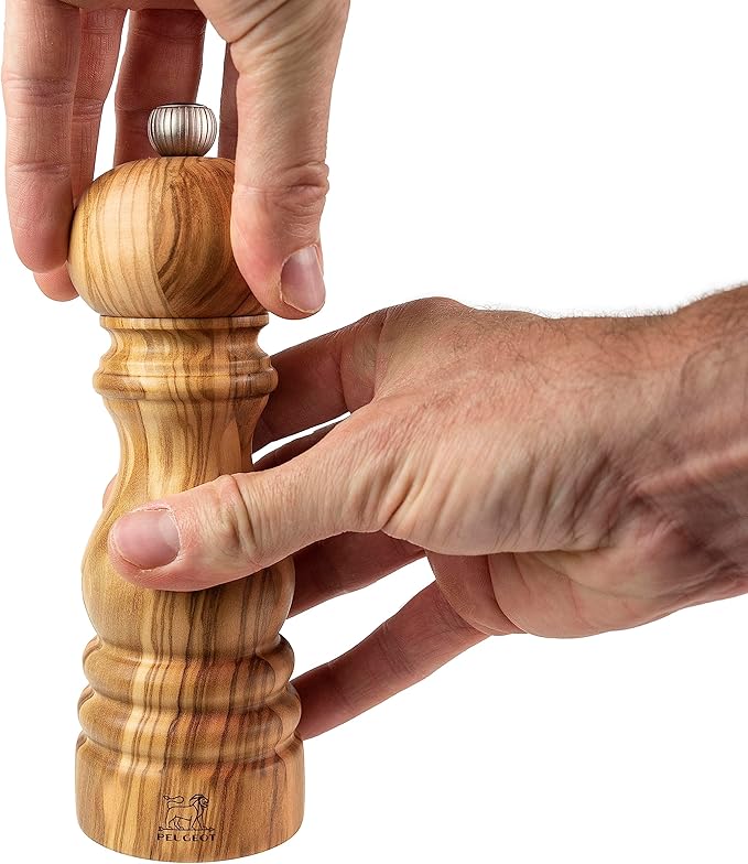 Peugeot - Paris Manual Pepper Mill - Adjustable Grinder - Olive Wood, Natural