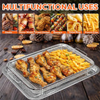 15.6" X 11.6" Large Air Fryer Basket for Oven, Oven Air Fryer Basket and Tray Set With 30PCS Parchment Papers, Stainless Steel Air Fryer Pan and Crisper Tray for Frying Baking