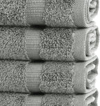 Chakir Turkish Linens | Hotel & Spa Quality 100% Cotton Premium Turkish Towels | Soft & Absorbent (12-Piece Washcloths, Gray)