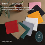 Disposable Linen-Feel Cocktail Napkins, 200-Pack 5" x 5" WOOD Paper Beverage Napkins For Bar, Restaurant And Café, Dessert Napkins For Party, Wedding Or Event