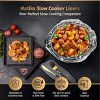 30 Pack Slow Cooker Liners – Large 13” x 21” BPA-Free Crock Pot Bags – Fits 3–10 Quart Round & Oval Cookers – Disposable Crock Pot Liners for Effortless Home Cooking & Fast Clean Up, Bonus Recipe Book