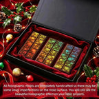 Ziliny Snowflake Holographic Chocolate Bar Mold Silicone, Rainbow Light Effect Chocolate Bar Deep Thick Molds for DIY Candy Dessert Baking, Candy, Wax Melts, Cake Decoration (Square)