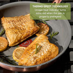 T-Fal Preserve Ceramic Nonstick Saute Pan with Lid 5.5 Qt, Oven and Broiler Safe up to 350°F Cookware, Frying Pan, Stay-Cool Handle, Skillet Pots and Pans, Rose Gold