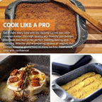 DaTerra Cucina - Nonstick Ceramic Coated Dual Roasting Pan Set – 2 Identical Pans, Oven Safe, Ideal for Roasting, Baking, Searing, Braising, Casseroles, Fits Most Toaster Ovens - 13 x 8 x 4.25