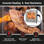 TempPro Digital Meat Thermometer for Cooking and Grilling, BBQ Food Thermometer with Backlight and Kitchen Timer, Grill Temperature Probe Thermometer for Smoker, Oven, Baking,Oil(Previously ThermoPro)