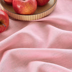 Solino Home Linen Tablecloth 60 x 120 Inch - 100% Pure Linen Pink Lemonade Table Cloth for Rectangle Tables - Fete, Machine Washable Tablecloth