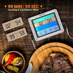 SMARTRO ST54 Dual Probe Digital Meat Thermometer for Cooking Food Kitchen Oven BBQ Grill with Timer Mode and Commercial-Grade Probes