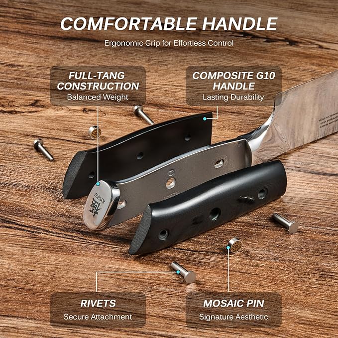 KYOKU Chef Utility Knife - 6" - Shogun Series - Japanese VG10 Steel Core Forged Damascus Blade - with Sheath & Case