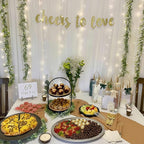 6-Pack Large Silver Serving Trays (16" x 12") – Oval Floral Engraved Serving Platters for Parties, Weddings, Birthdays, Festive Occasions – Mirror Trays for Appetizers, Charcuterie, Cookies, Desserts