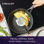 Circulon A1 Series with ScratchDefense Nonstick Induction Frying Pan Set, 6-Piece Cooking Pans Set, Induction Cookware, Graphite