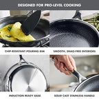 GreenPan Spectra 8" Frying Pan Skillet, Hybrid Tri-Ply Stainless Steel, PFAS-Free Ceramic Nonstick Textured Cooking Surface, Induction Cookware, Diswasher Safe, Oven & Broiler Temp to 850˚F