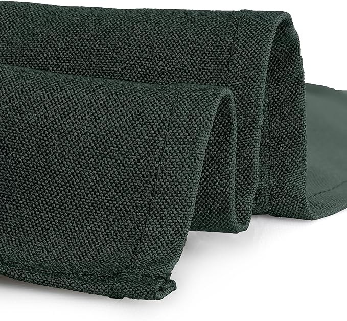 Gee Di Moda Rectangle Tablecloth - 90 x 132 Inch Hunter Green Table Cloth for 6 Foot Tables with Floor-Length Drop - Heavy Duty Washable Fabric for Holiday Party, Dinner, Weddings & Baby Shower