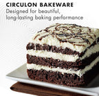 Circulon 47110 Nonstick Bakeware Set with Cookie and Cake Pans 3 Piece Chocolate