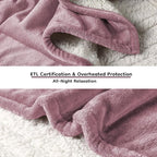Electric Heated Blanket Full Size - 72"x84", Soft Flannel Heating Blanket, 10 Heating Levels, 1-12 H Auto Shut Off, Breathable Warm and Washable for Bed, Purple