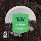100% Compostable Paper Bowls 12 oz. [1000 Count] Heavy-Duty Soup Bowls - Natural White Color Unbleached Bagasse Bowls - Eco-Friendly Disposable Biodegradable Sugarcane - [Bulk Case 8 x 125 Pack]