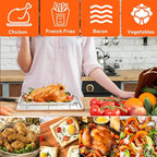 18.7" X 12.8" Extra Large Air Fryer Basket for Oven, Oven Air Fryer Basket and Tray Set With 30PCS Parchment Papers, Stainless Steel Air Fryer Pan and Crisper Tray for Frying Baking