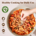 SENSARTE 20Pcs Pots and Pans Set Nonstick, Ceramic Cookware Set Non Stick, Non-toxic Healthy Kitchen Cooking Set, Induction Compatible, Dishwasher Safe, PFAS/PTFE/PFOA Free, TAUPE