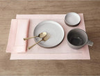Solino Home Linen Cloth Placemats Set of 6-100% Pure Linen Hemstitch Pink Placemats 14 x 19 Inch - Classic Hemstitch Table Place Mats for Valentines