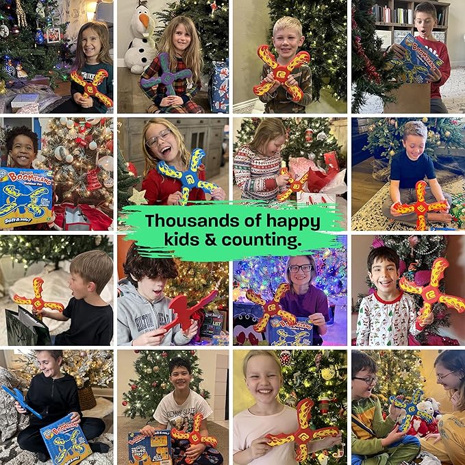 Boomerang for Kids - Stocking Stuffers For Kids - Best Gifts for Boys & Girls Gift Ideas - Kid Stocking Stuffers & Fun Holiday Presents Outdoor Toys - Fun Children Birthday Party Favors & Goodie Bag