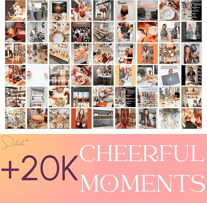 Saludi Colored Coupe Glasses, 10oz (Set of 6) Stemmed Multi-Color Glass - Great for All Cocktail Types and Occasions - Luxury, Durable, Hand-Blown