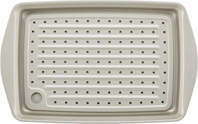 Rachael Ray Nonstick Bakeware Set without Grips includes Nonstick Bread Pan, Baking Pans, Cake Pans, Cookie Sheet / Baking Sheet - 10 Piece, Silver