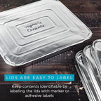 NYHI 9x13 Aluminum Pans With Lids, Disposable Half Size Steam Table Foil Pans for Catering, Baking, Roasting, Buffet Trays, Food Containers – (10 Pack)
