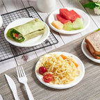 Vplus 100% Compostable Small Paper Plates, 300 Pack 6 Inch Disposable Paper Plates, Uncoated Biodegradable, Made of Sugar Cane Fibers, Perfect for Sandwich, Cake, and Snack