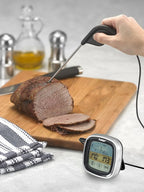 Polder THM-309-95 Accu-Touch In-Oven Thermometer & Timer with Ultra Probe, Touch Screen Control, 8 USDA Safe Temperature Presets, Black