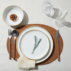Pokini 24 Piece White Ceramic Plates and Bowls Sets for 8, Reactive Glaze Stoneware with Coastal‑Line Look | Ideal for Holiday Entertaining, Thanksgiving, and Large Family Meals