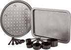 Gibson Home Back to Basics Nonstick Aluminum Cookware Set, 59-Piece, Black