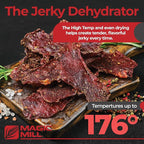 Magic Mill Pro Food Dehydrator Machine | Powerful 600W Rear Fan Even-Drying System | 7 Full-Size Stainless Steel Trays | 95°-176° Temperature Control, 48H Timer, Keep Warm + Auto Shutoff | ETL Listed