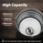 YSSOA Electric Milk Frother, 4-in-1 Automatic Milk Steamer Whisk Drink Mixer for Coffee, Frappe, Latte, Matcha, Hot Chocolate, Black