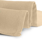 Gee Di Moda Rectangle Tablecloth - 60 x 102 Inch Beige Table Cloth for 6 Foot Rectangle Tables - Heavy Duty Washable Fabric - for Holiday Party, Dinner, Weddings, Baby Shower & Events