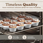Country Kitchen Nonstick Stackable Bakeware Set - Heavy Duty, Durable, Easy Release Baking Set, Silver, 10 Pcs