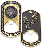 U.S. Army Challenge Coin - Dog Tag - Bottle Opener Coin - Designed by Military Veterans - Officially Licensed Product - Coins for Anything
