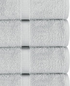 Chakir Turkish Linens | Hotel & Spa Quality 100% Cotton Premium Turkish Towels | Soft & Absorbent (6-Piece Hand Towels, Silver Gray)