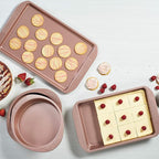 Farberware Nonstick Bakeware Baking Pan / Nonstick Cake Pan, Round - 9 Inch, Red