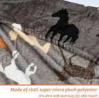 Solaris Wearable Horse Pattern Blanket with Sleeves, Super Soft Warm Snuggy Body TV Throw Blanket for Home Office Lounge, Horse Gift for Adult Women Men
