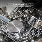 T-fal Pro Tri-Ply Stainless Steel Cookware Set 13 Piece Induction Compatible, Oven Safe 500F, Lids 350F, Fast & Even Heat, Pots and Pans Set, Professional Quality, Kitchen Essentials, Silver