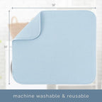 S&T INC. Dish Drying Mat, 16” x 18”, Absorbent Microfiber Kitchen Counter Mat, Dish Drying Pad for Dishes, Utensils, Pots and Pans, Large, Sky Blue