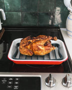 The Silicone Kitchen Silicone Roasting Rack Pan Extra Large, Dishwasher Safe, BPA Free, Non-Toxic, 7 in by 10.75 in, Navy, 2 Pack