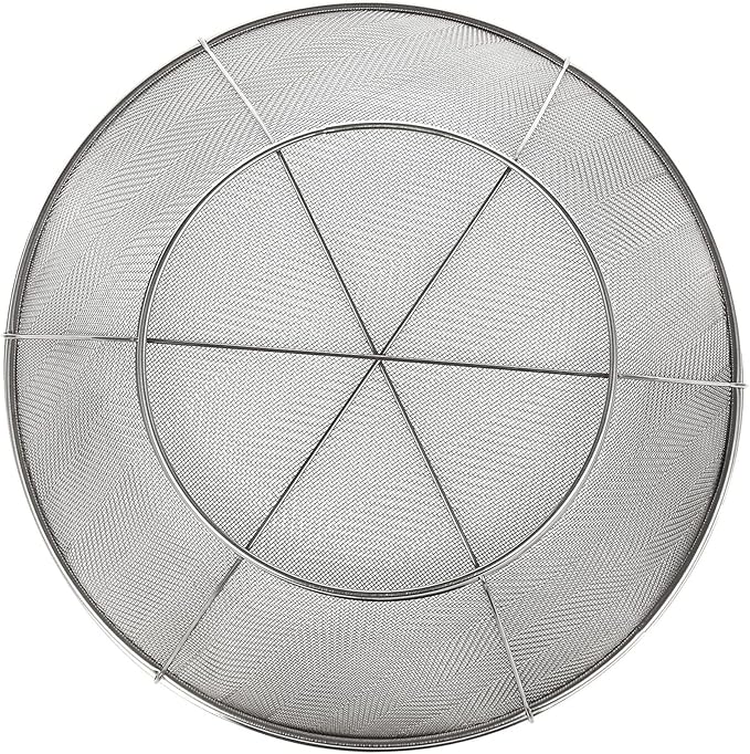 Juvale Stainless Steel Fine Mesh Strainer - Durable Rust-Resistant Mesh Colander - Ergonomic Handle Rice Colander - Ultra-Fine Flour Sifter - Dishwasher Safe with Stable Design - 11 in x 4 in, Silver