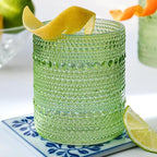 Kate Aspen Sage Green Hobnail Beaded Drinking Glasses Set of 6-10 oz Vintage Glassware, Holiday Entertaining Drinkware, Water & Cocktail Glasses - Great Christmas or Hostess Gift