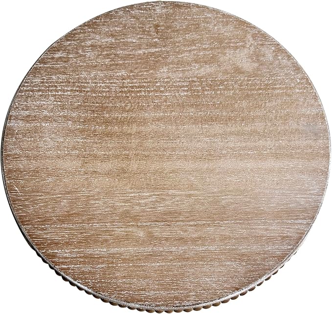 Large Round Wood Risers for Display, 12" Decorative Rustic Farmhouse Cake Stand Pedestal Tray for Home and Kitchen Decor