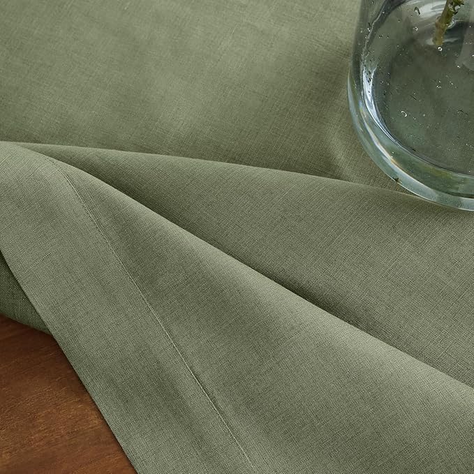 Solino Home Linen Napkins Set of 4-100% Pure Linen Oil Green Dinner Napkins Cloth 20 x 20 Inch for New Year - Fete, Handcrafted and Machine Washable