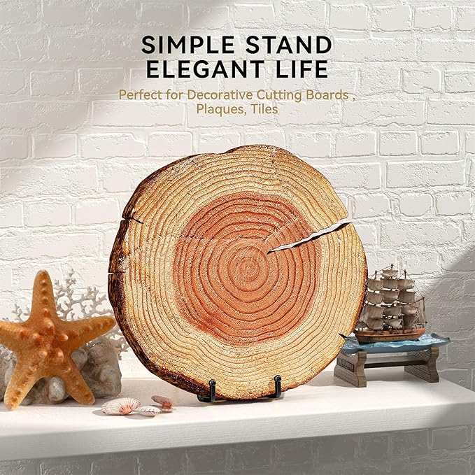 14 Inch Heavy Duty Plate Stand (2 Pack) – Metal Display Easel for Large Plates, Platters, Picture Frames, Plaques, Signs and Posters