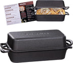 11x5 Inch Cast Iron Loaf Pan With Lid，5.8 Qt Large Loaf Pans For Sourdough Bread Baking, Pre-Seasoned Heavy Duty Dutch Oven Bread Pan For a Crispy Crust
