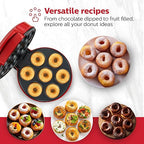 7-Count Mini Donut Maker – Makes 7 Donuts in Minutes, Non-Stick Plates, Compact Upright Storage, Easy to Use & Clean – Fun Baking Appliance for Kids, Adults, and Breakfast Treats